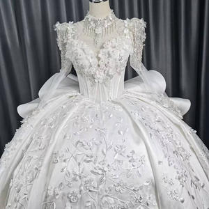 Vestido de Novia Moderno y Elegante con Lentejuelas, Cuentas y Encaje, Cola de Capilla, Largo hasta el Suelo, Vestido de Fiesta para LSCM15 - Product Image 5