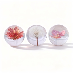 Prensapapeles de Resina con Forma de Bola de Flores Hecho a Mano y Personalizado para Decoración de Escritorio en Casa u Oficina y como Regalo - Product Image 6