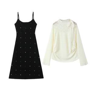 Robe longue en velours Happy Plus, taille plus, brodée, sans bretelles, pour femmes - Product Image 5