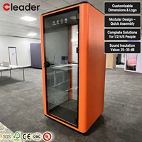 Cabine téléphonique insonorisée pour bureau, vente en gros directe d'usine, cabine acoustique pour 1 personne, cabine de confidentialité mobile, utilisation commerciale