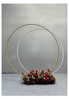 Arche de mariage ronde en métal - Cadre en acier doré brossé, réglable de 7 à 10 pieds, assemblage modulaire, location et vente en gros, MOQ 30