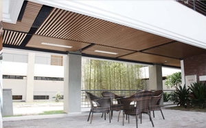 WPC Tubes en bois persiennes décoratives WPC <span class=keywords><strong>cloison</strong></span> panneau <span class=keywords><strong>cloison</strong></span> conceptions bois plastique Composite bois carré Tube - Product Image 5