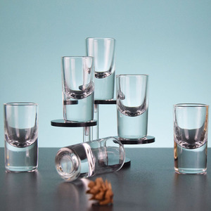 Verres à shot droits de 25 ml gravés et gravées au laser avec base lourde - Product Image 3
