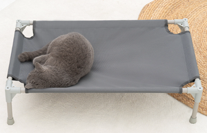 Lit surélevé pour chat et <span class=keywords><strong>chien</strong></span>, portable, intérieur/extérieur, <span class=keywords><strong>hamac</strong></span> en maille, panier, niche, durable, lavable, cadre métallique, personnalisable - Product Image 4