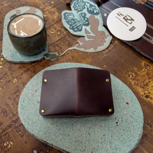 Portefeuille court en cuir véritable vintage antivol Boshiho Slim avec fermeture à rabat, imperméable, grande capacité pour le bureau - Product Image 6