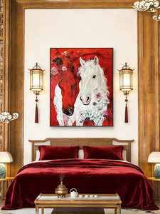 Nuovo Quadro Decorativo Cinese 2026 con <span class=keywords><strong>Cavallo</strong></span>, Dipinto Artistico da Ingresso, Cornice in Legno e Lega <span class=keywords><strong>di</strong></span> Alluminio, Finitura Opaca - Product Image 3