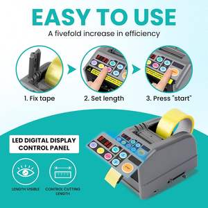 Máquina Cortadora de Cinta Adhesiva de Embalaje y Cinta Aislante con Dispensador de Doble Cara - Product Image 6