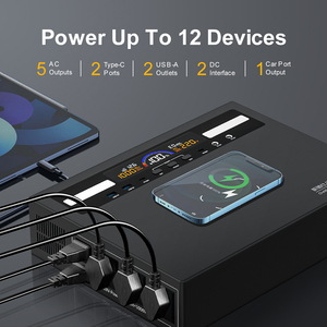สินค้าใหม่ ขายส่ง พาวเวอร์แบงค์แบบพกพา 300W 12000mah ช่องเสียบมาตรฐาน ส่งเร็ว ชาร์จไว - Product Image 4
