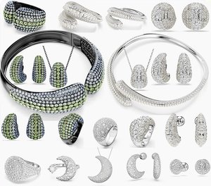 Ensemble de bijoux en cristal de haute qualité de la série <span class=keywords><strong>Meteora</strong></span> d'Autriche, bague Luna, bijoux en gros - Product Image 1