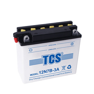 Bateria de Alta Qualidade 12N7B-3A 12V 7AH Seca Carregada para Motocicletas Comuns - Product Image 1