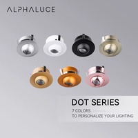 Plafonnier encastré carré à LED pour armoire. Spot encastré artistique, lampe de table 24V 3W, mini downlight réglable de 2cm