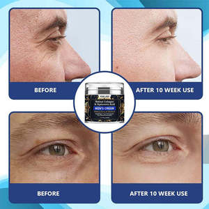 Crème pour le visage pour homme, naturelle, biologique, végétalienne, hydratante, collagène, acide hyaluronique, vitamine C, niacinamide, pour tous types de peau - Product Image 5