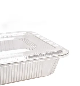 Aluminum Foil Tray Takeaway Food Packaging Container With Lids Disposable Food Storage Containers For Cooking