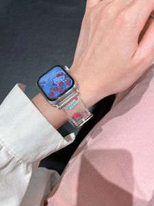 Nuevo producto Cute Strawberry Little Bear Clear TPU <span class=keywords><strong>Correas</strong></span> de reloj <span class=keywords><strong>para</strong></span> <span class=keywords><strong>Apple</strong></span> <span class=keywords><strong>Watch</strong></span> Series 11 10 9 S8 7 <span class=keywords><strong>44mm</strong></span> 45mm - Product Image 3