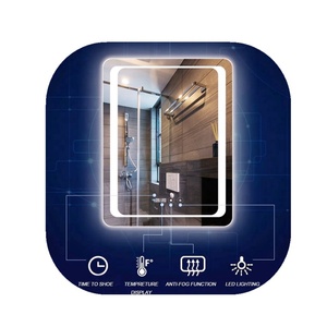 Miroir LED intelligent éclairé de style industriel, vente en gros directe d'usine chinoise - Product Image 1