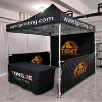 Tente d'exposition personnalisée avec logo imprimé, tente de marché en aluminium pour l'extérieur, chapiteau pour événements, auvent, tentes pliantes