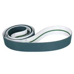 5mm dark green rough top conveyor belt with guide for carton sealing machine