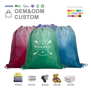 Custom Printed Logo Cheap Promotional Polyester Sports Drawstring Gym Bag