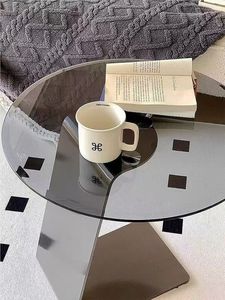 Tùy Chỉnh Tempered Glass Bàn Cà Phê Thép Hiện Đại Bên Bảng Thiết Kế Tối Giản Đồ Nội Thất Phòng Khách - Product Image 3