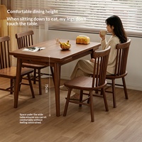 Table à manger extensible et pliante en bois massif, design rectangulaire vintage avec plateau réglable pour salons et salles à manger