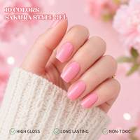 Vernis à ongles gel UV LED longue tenue, 20 couleurs rose et violet, finition haute brillance, directement de l'usine, pour salon.