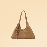 Sac fourre-tout en cuir véritable suédé avec logo personnalisé, sac à main souple pour femme, fabricant OEM ODM
