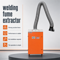 Nouvel aspirateur industriel mobile électrique pour l'extraction des fumées de soudage, système à double bras, puissance 1,5 kW, efficacité 0,3 m, CE