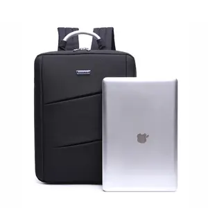 Tas bisnis ransel kapasitas besar, tas komputer 15 inci tahan air luar ruangan dengan genggam logam