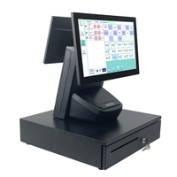 Tablette PC tout-en-un Windows Android 15,6 pouces avec écran IPS, signalisation numérique, double écran, revêtement anti-reflet en plastique pour centre commercial