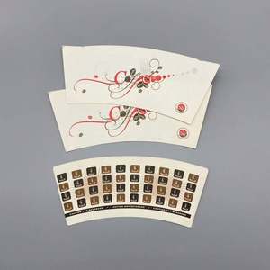 Abanicos de Papel Impresos para Tazas de Café, Abanicos de Papel para Tazas, Precio de Fábrica - Product Image 1