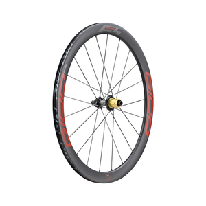 Juego de ruedas de bicicleta de carretera con freno de disco de cubo de aluminio, delantero, 2 traseros, 4 rodamientos sellados, Toray T800, llanta de fibra de carbono, 45mm de profundidad, Rojo - Product Image 3