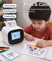Mini-imprimante thermique portable intelligente IA sans fil en ABS avec batterie au lithium pour enfants, impression vocale, d'images, de photos et de documents