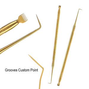 Herramienta de Lifting de Pestañas Dorada de Acero Inoxidable, Permanente de Pestañas, Lifting de Pestañas, Tinte, Ligera, Extensión de Pestañas, Agarre Antideslizante, Marca Privada - Product Image 1