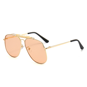 New Coming Wholesale Unisex Metal Frame Custom Logo UV400 <b>Sunglasses</b> for Women - Product Image 1
