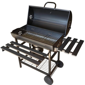 Parrilla de Carbón <span class=keywords><strong>Automática</strong></span> <span class=keywords><strong>Giratoria</strong></span> con Recubrimiento de Polvo de Hierro para Exteriores, Soporte para <span class=keywords><strong>Barbacoa</strong></span> con Altura Ajustable y Función de Freidora. Estilo Moderno. - Product Image 1