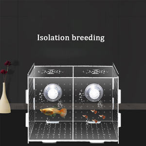 Vis Dubbele Fokken Doos Plastic <span class=keywords><strong>Betta</strong></span> Tank Acryl <span class=keywords><strong>Aquarium</strong></span> Tank Fish Acryl Divider <span class=keywords><strong>Aquarium</strong></span> Isolatie Box <span class=keywords><strong>Aquarium</strong></span> - Product Image 2