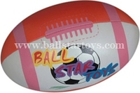 Ballon de rugby en PVC marron de 6 pouces en gros, jouet promotionnel en cuir et peluche