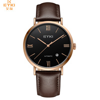 EYKI Dernières montres mécaniques pour hommes Ensemble de montres à mouvement mécanique Bracelet en cuir Montre automatique Ensemble de bracelets en cuir pour homme