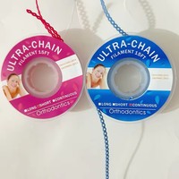 Chaîne élastique orthodontique dentaire colorée pour appareils dentaires, caoutchouc manuel, 15 pieds, classe II, en vente