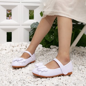 Zapatos de niña con lazo blanco y punta redonda, transpirables, talla grande, estilo princesa, para fiesta, uso diario y espectáculos. - Product Image 2