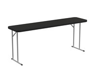 Table pliante rectangulaire longue de 183 cm, plateau en plastique non pliable, capacité de charge lourde pour le bureau.