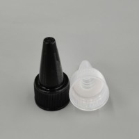 Bouchon à vis en plastique anti-déversement de 20 mm, 24 mm, 28 mm avec embout pointu pour bouteilles de colle, d'huile, de teinture capillaire et de liquides