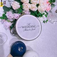 Tambourin en bois personnalisé de 4 pouces pour invités de mariage, idéal pour la danse ou comme instrument de musique d'église - Prix