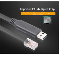 DYTECH 6ft Usb vers rs232 câble convertisseur usb FTDI Chip RJ45 Console Cable USB 2.0 Connecteur tresse PVC serial wire debug