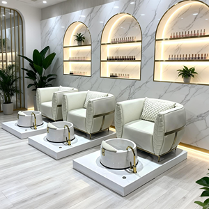 Sillón de Pedicura de Lujo DAOMENG con Sistema de Chorro sin Tuberías, Drenaje Automático y Masaje de Amasamiento para Uso en Salón - Product Image 2