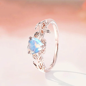 Anillo de Compromiso de Piedra Lunar con Corte de Corazón, Fabricación en Oro Rosa 925, Promesa de Boda Única Más Popular, Joyería al por Mayor para Mujer - Product Image 5