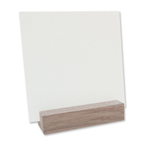 Carte de table gravée en bois avec logo personnalisé en usine présentoir de calendrier photo base en bois de noyer support en bois