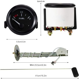Indicador de nivel de <span class=keywords><strong>combustible</strong></span> para coche de 12V, puntero de 2 "y 52mm, indicador de humo LED blanco <span class=keywords><strong>Universal</strong></span> con Sensor de <span class=keywords><strong>combustible</strong></span>, flotador de aceite - Product Image 2