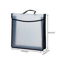 Carpeta de Gran Capacidad de Material PP, Impermeable, con Borde Transparente y Cierre Rápido para Guardar Exámenes y Dibujos Artísticos