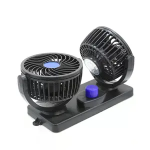 Manufacturer New low noise 12V 24V DC auto vehicle cooling fan adjustable Portable Electronic mini car Fan